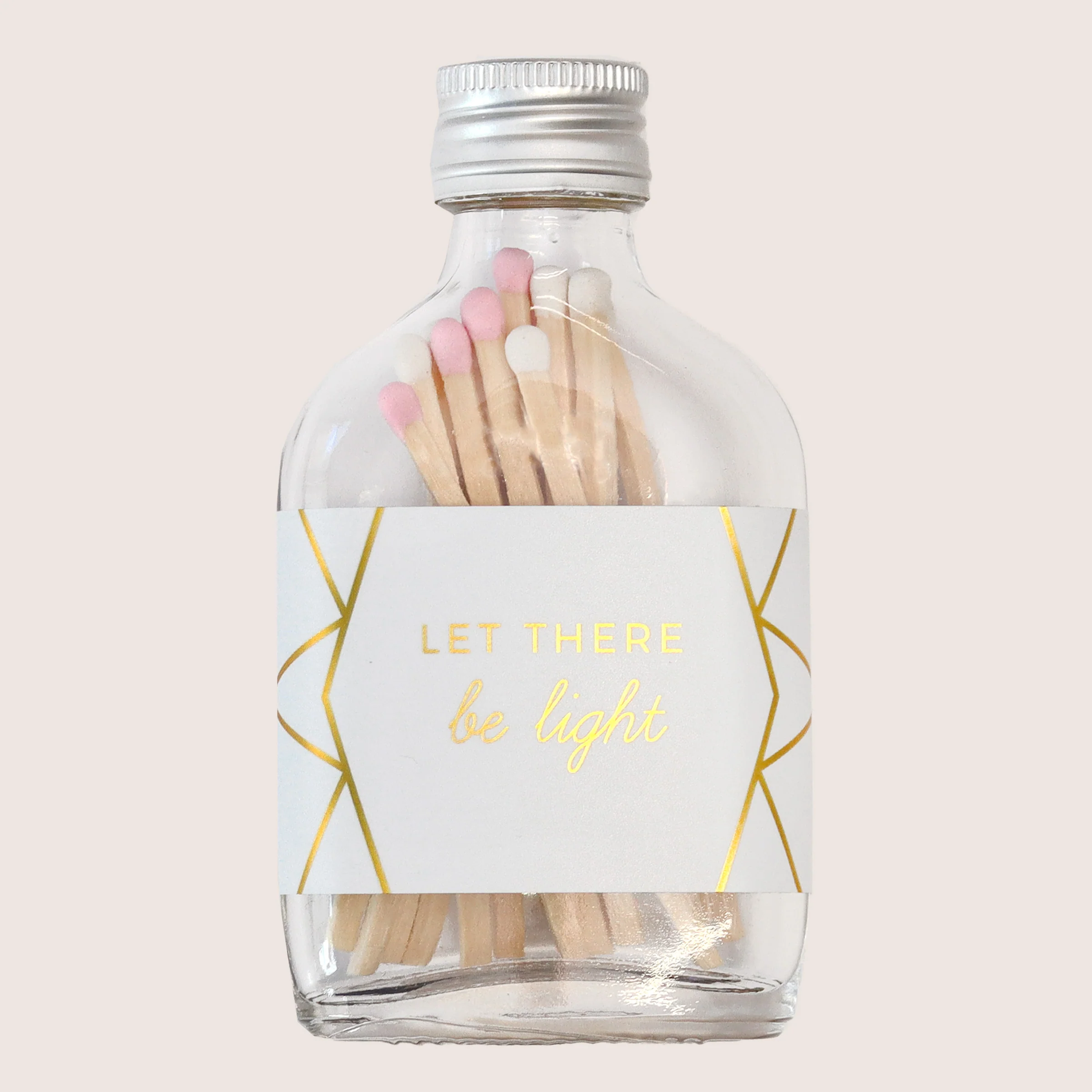 Colour Tip Matches in Glass Bottle