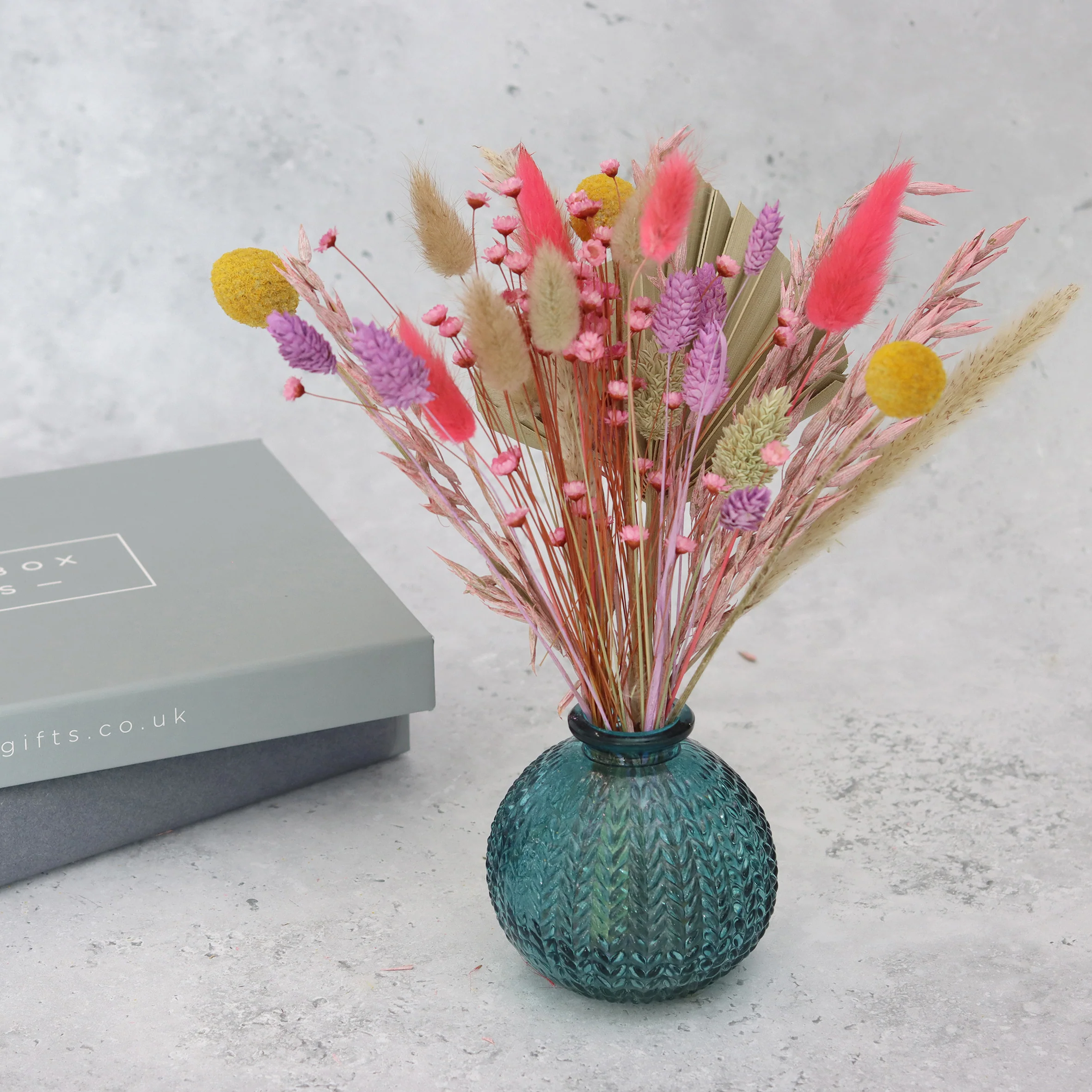 Dried Flowers Bright Bouquet Letterbox Gift