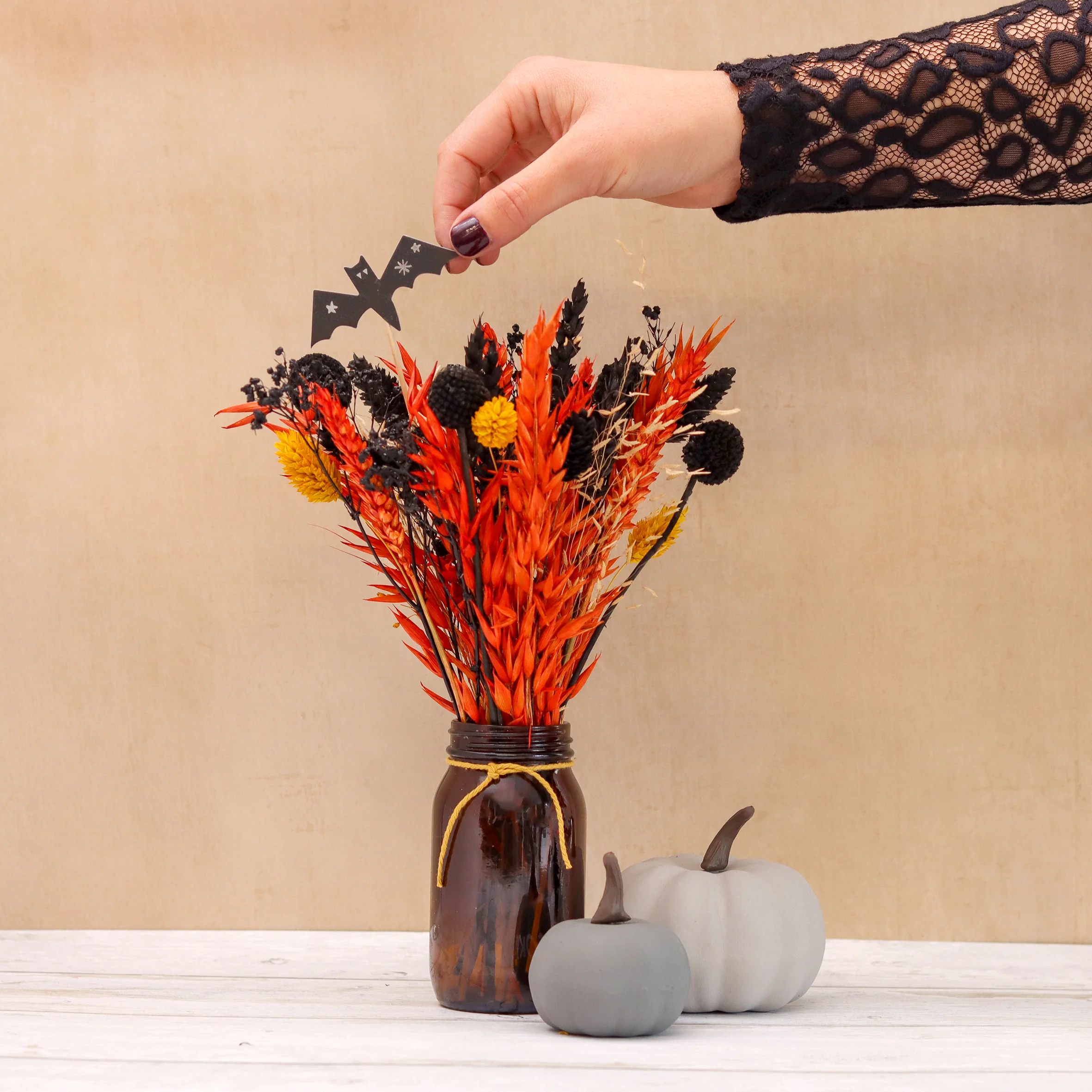 Halloween Dried Flowers Bouquet Letterbox Gift - Image 3