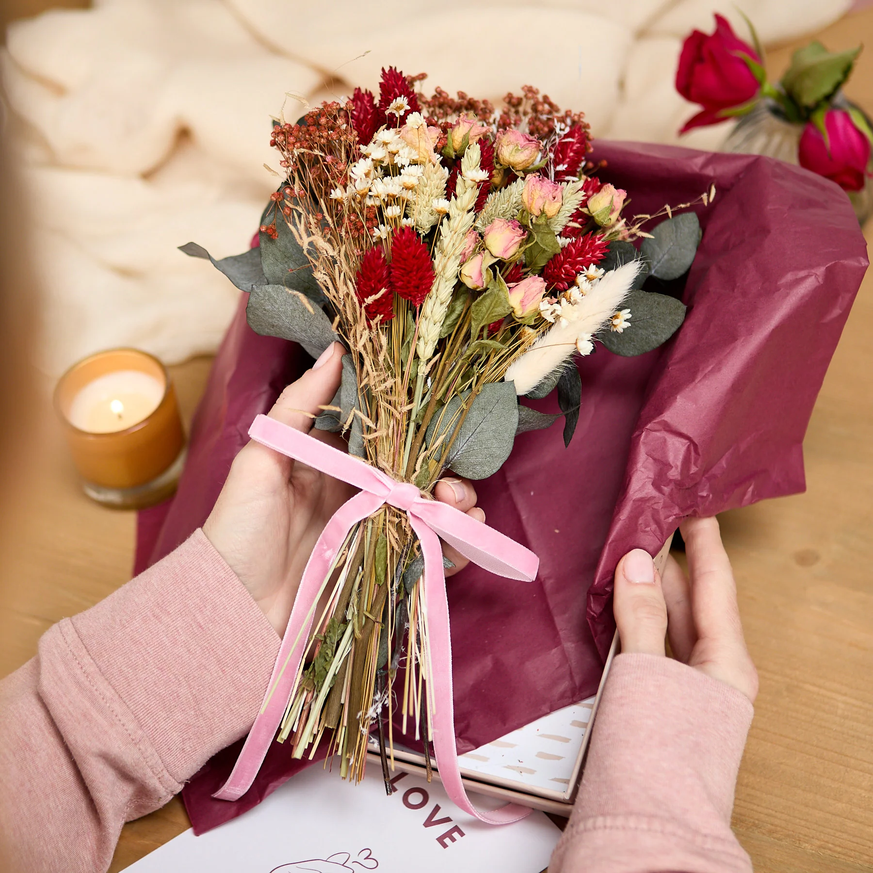 Love Dried Flower Bouquet Letterbox Gift - Image 4