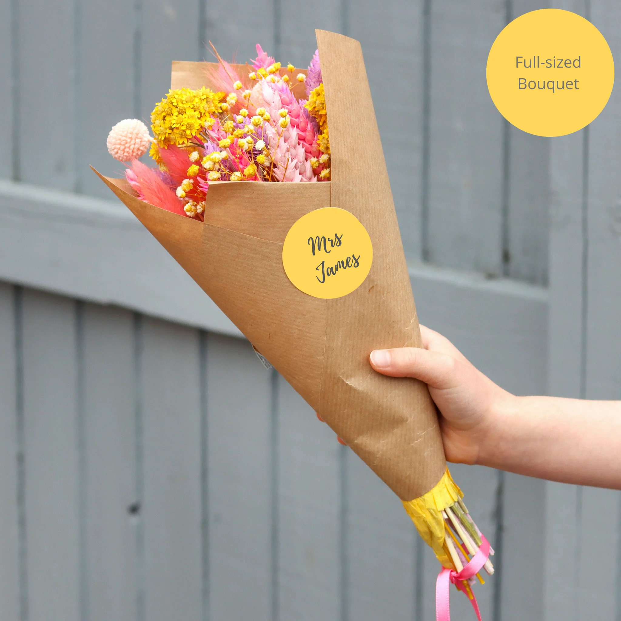 Personalised Thank You Teacher Dried Flower Posy - Image 4