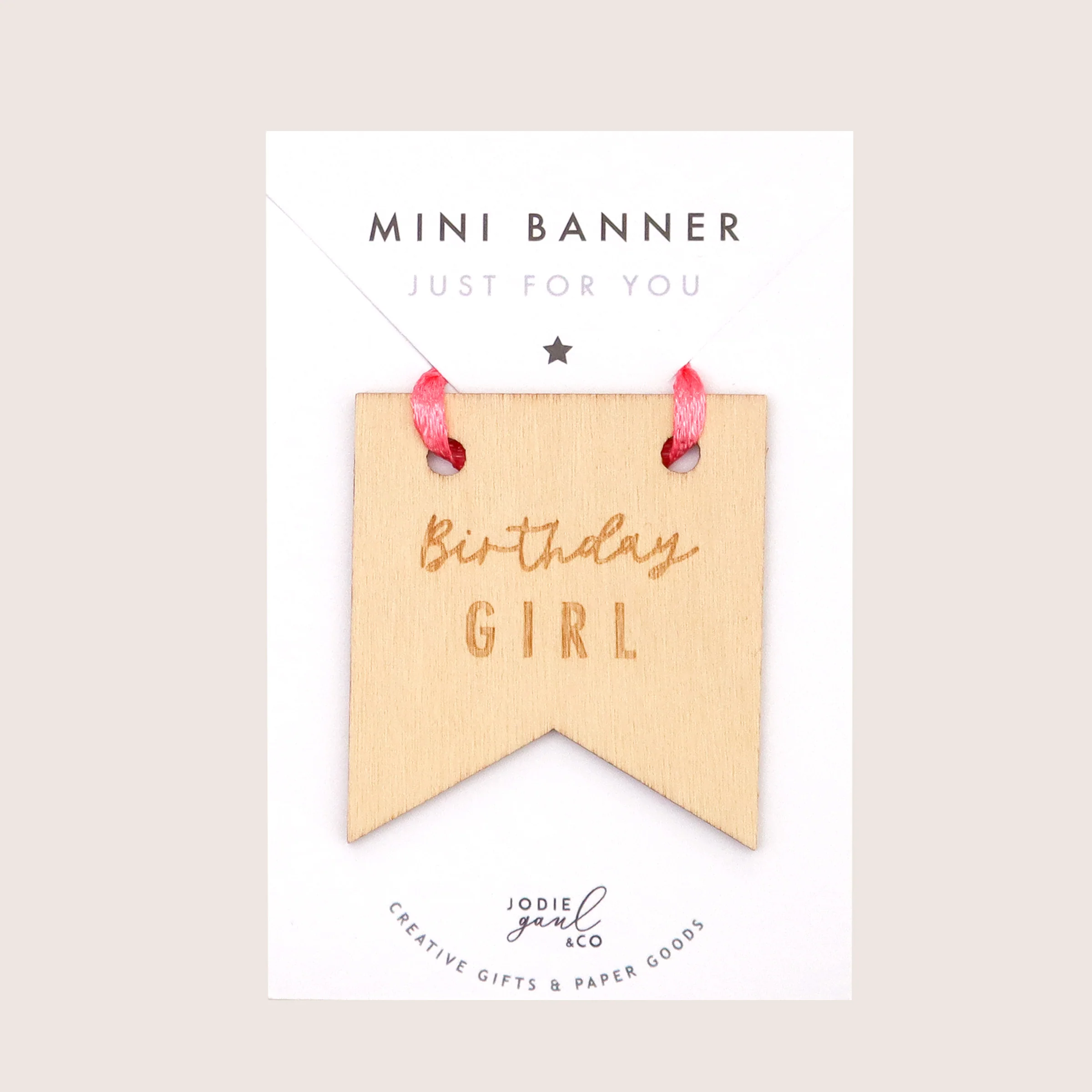 Birthday Girl Mini Wooden Banner